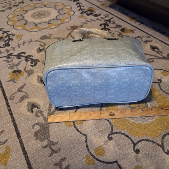 Michael Kors Pale Blue Monogram Jodie Small Tote NWT - Picture 8 of 11